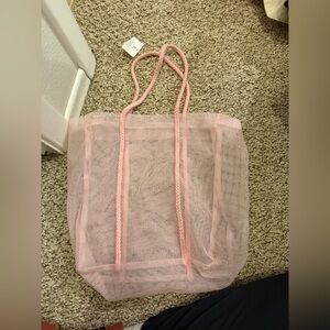Target Pink Mesh Beach Tote Bag